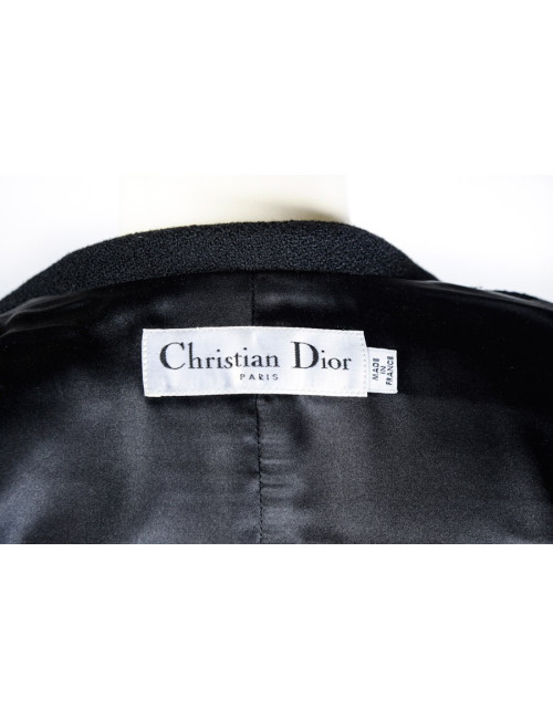 Veste CHRISTIAN DIOR cintrée en laine noire