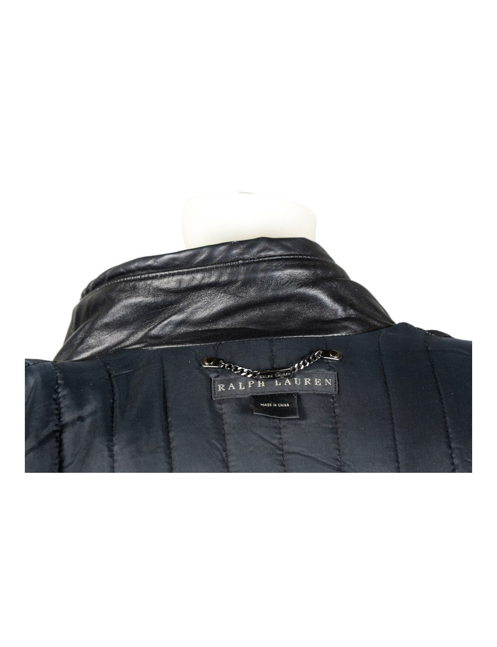 Blouson RALPH LAUREN t2 cuir d'agneau noir