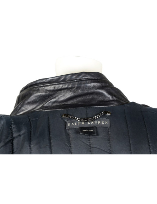 Blouson RALPH LAUREN t2 cuir d'agneau noir