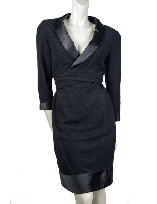 Robe CHANEL  t 42 laine et soie