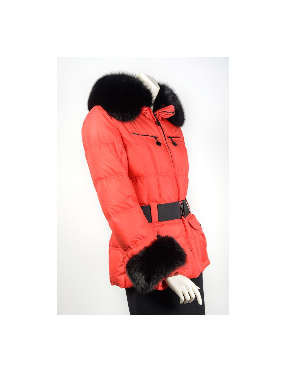 Parka VUARNET T42 rouge col renard