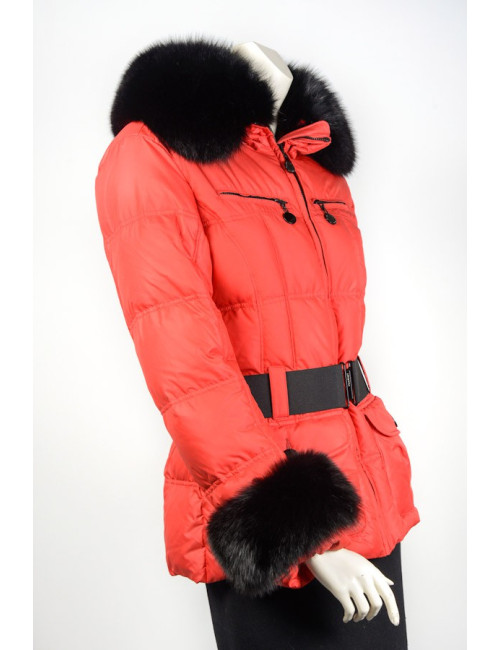 Parka VUARNET T42 rouge col renard