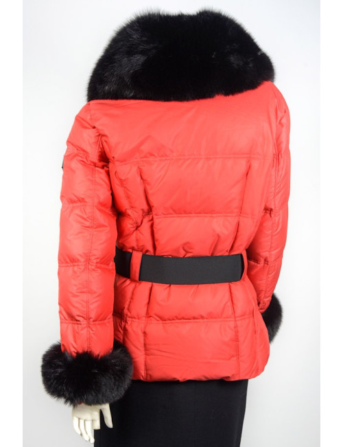 Parka VUARNET T42 rouge col renard