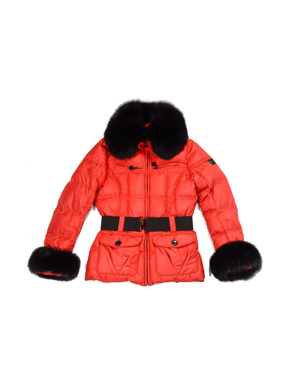 Parka VUARNET T42 rouge col renard