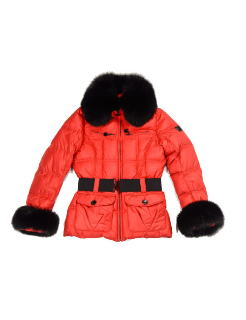 Parka VUARNET T42 rouge col renard