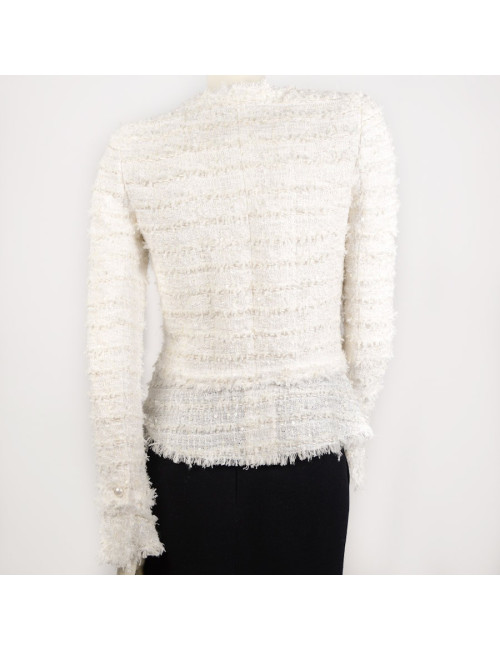 Veste CHANEL t 36 tweed blanc