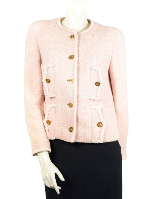 Veste CHANEL en tweed rose