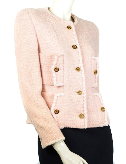 Veste CHANEL en tweed rose
