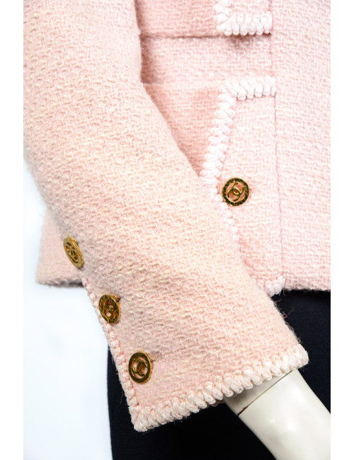 Veste CHANEL en tweed rose