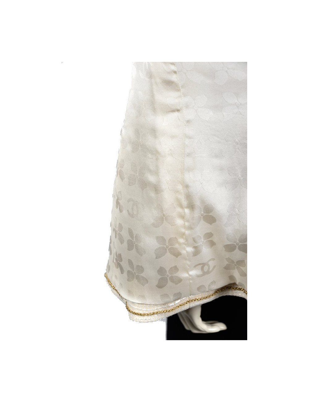 Veste CHANEL T40 beige et noir