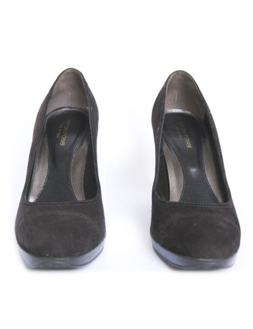 eSCARPINS sergio rossi t 39 veau velours marron