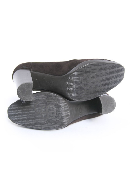 eSCARPINS sergio rossi t 39 veau velours marron
