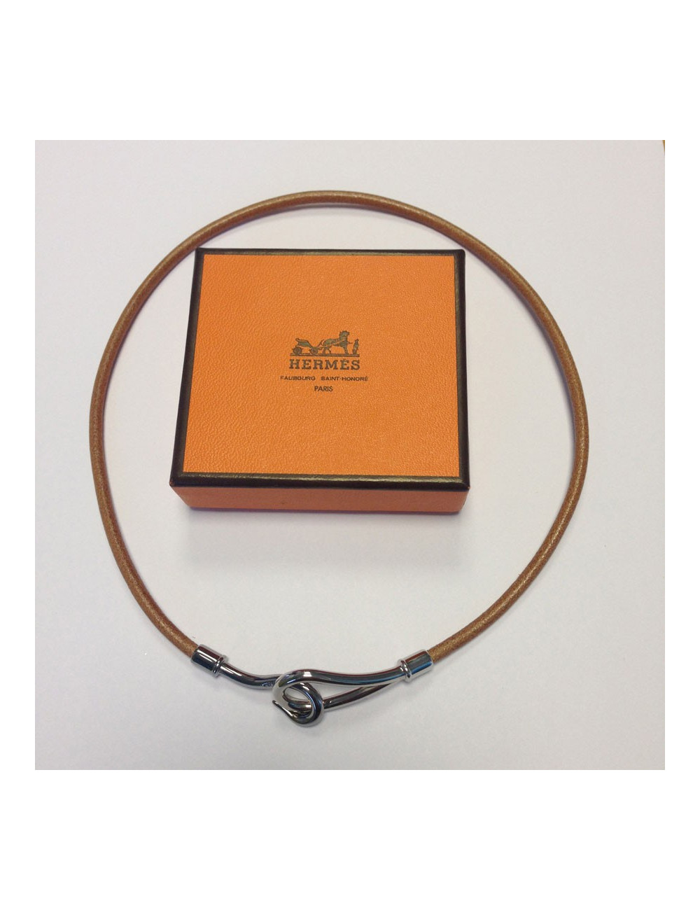 Collier Jumbo HERMES lien cuir 