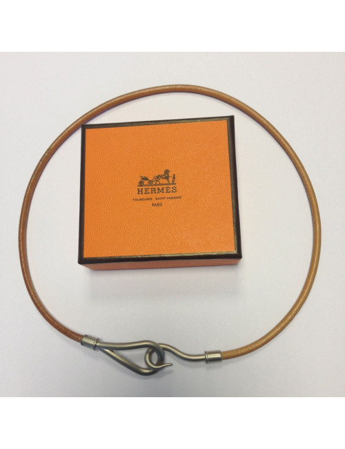Collier modèle jumbo HERMES lien cuir 