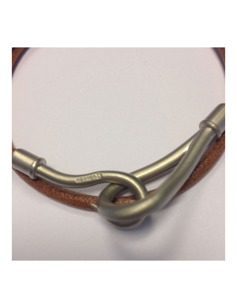 Collier modèle jumbo HERMES lien cuir 