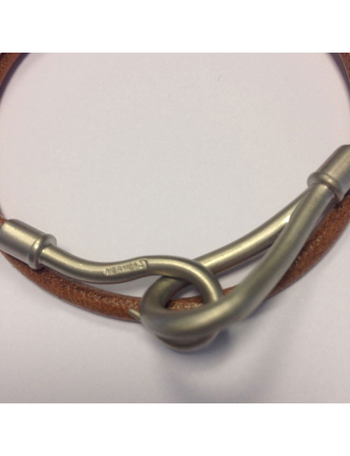 Collier modèle jumbo HERMES lien cuir 