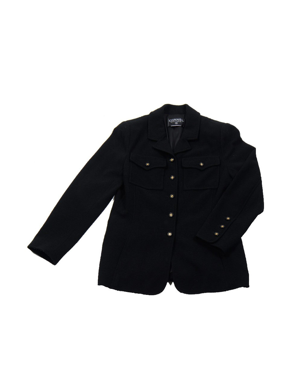 Veste CHANEL vintage laine noire
