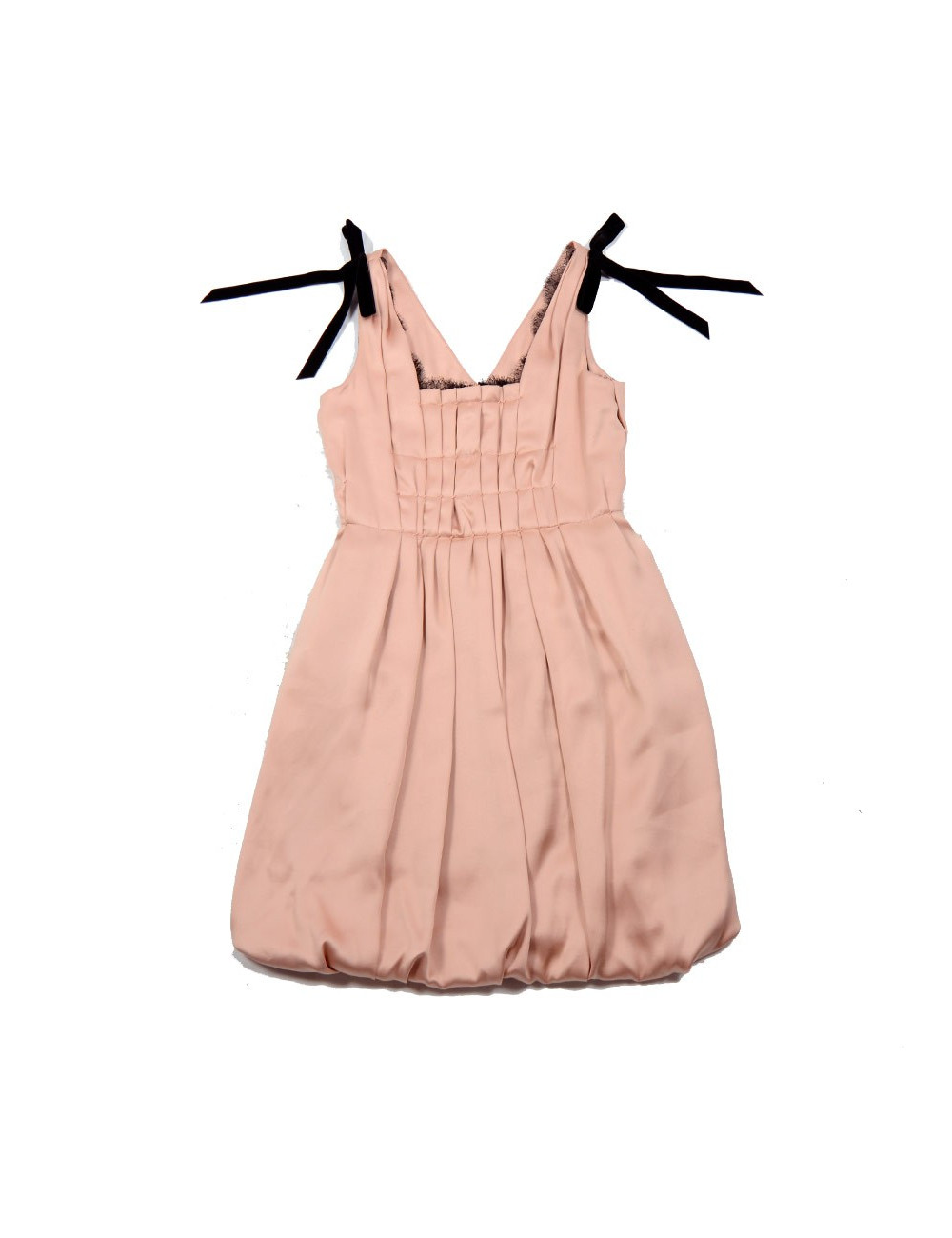 Robe de cocktail t 38 LOUIS VUITTON satin duchesse vieux rose