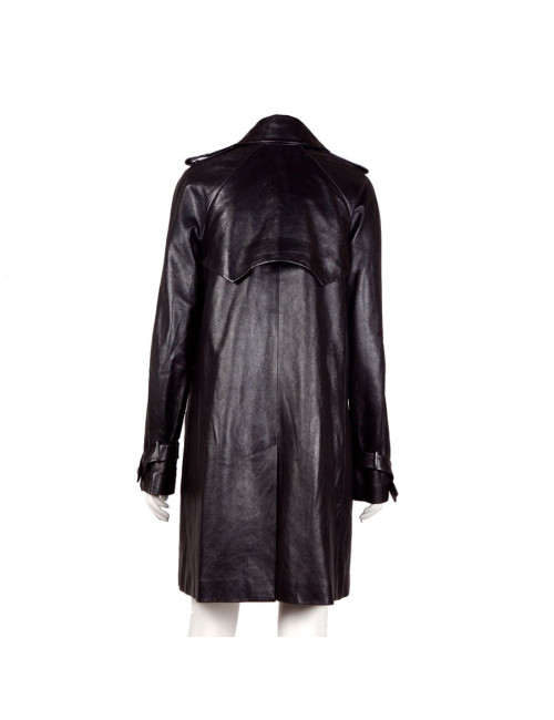 Trench CHANEL en cuir d'agneau T 