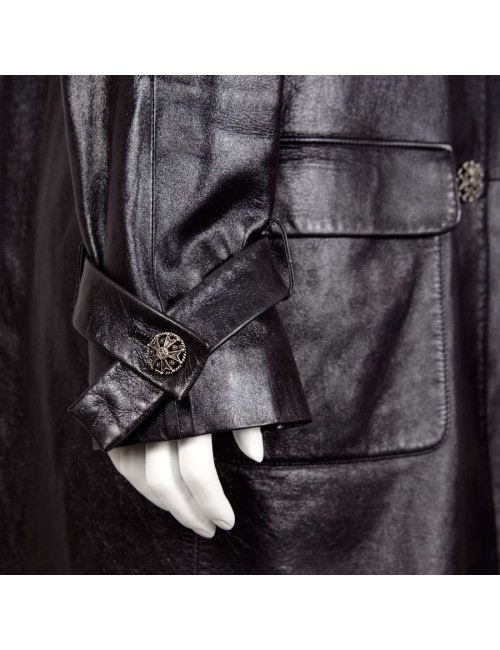 Trench CHANEL en cuir d'agneau T 