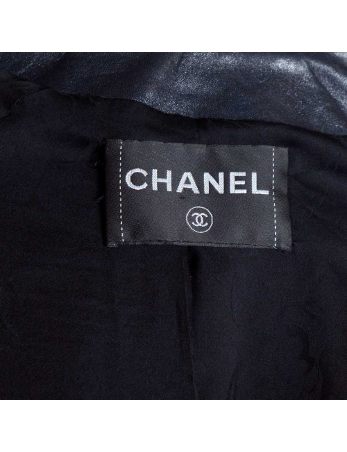 Trench CHANEL en cuir d'agneau T 