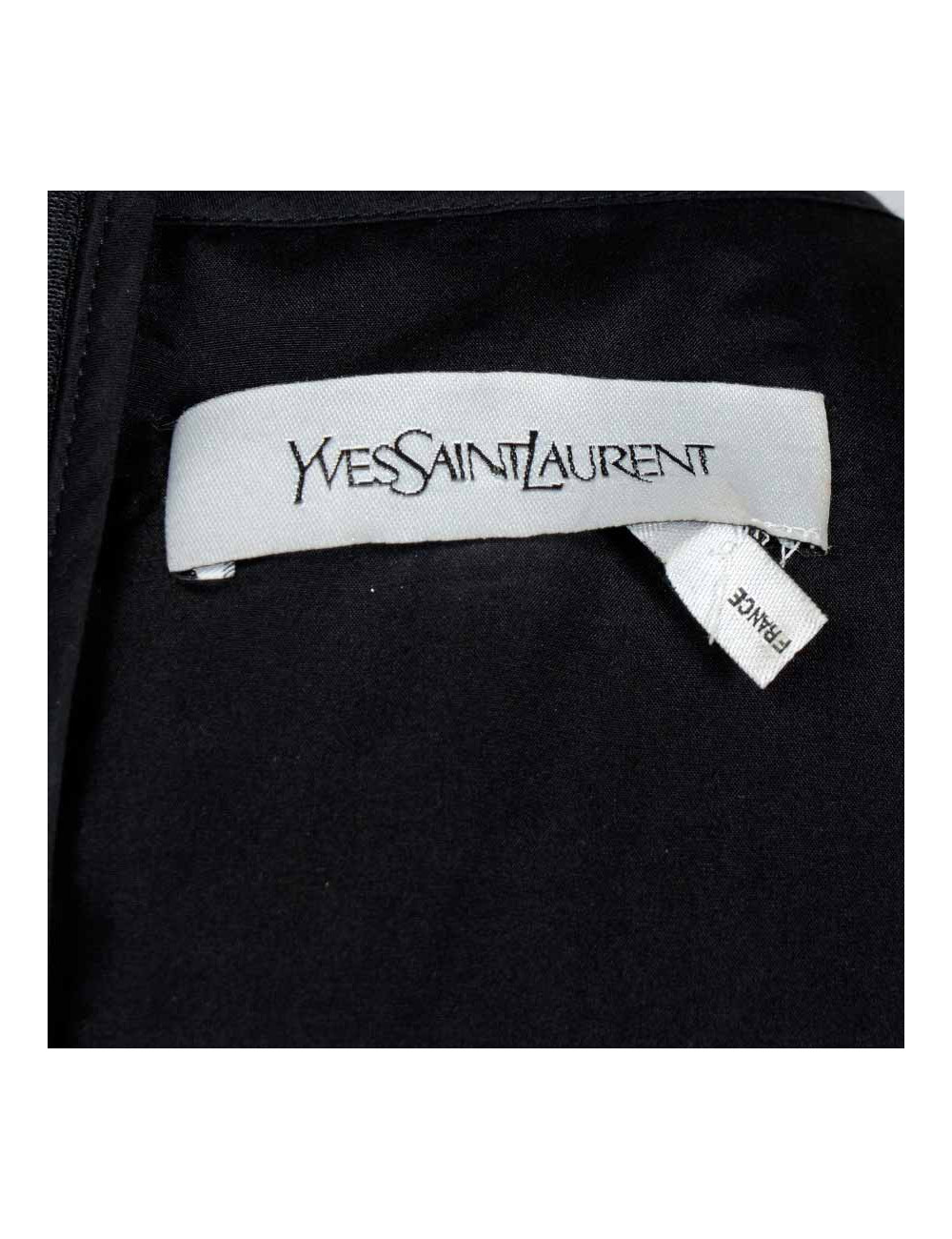 Robe YVES SAINT LAURENT T38 grise stretch