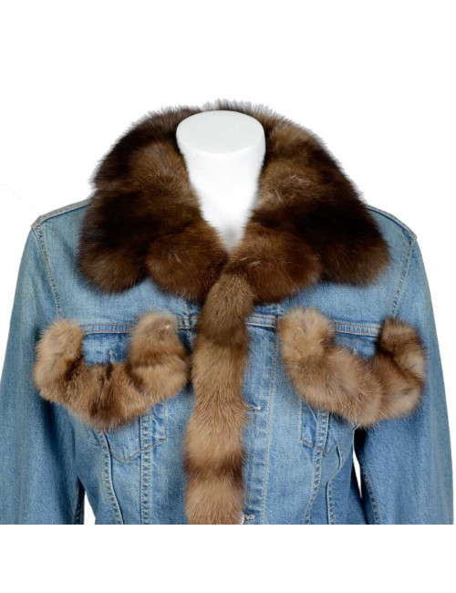 Blouson en jean's et zibeline anonyme