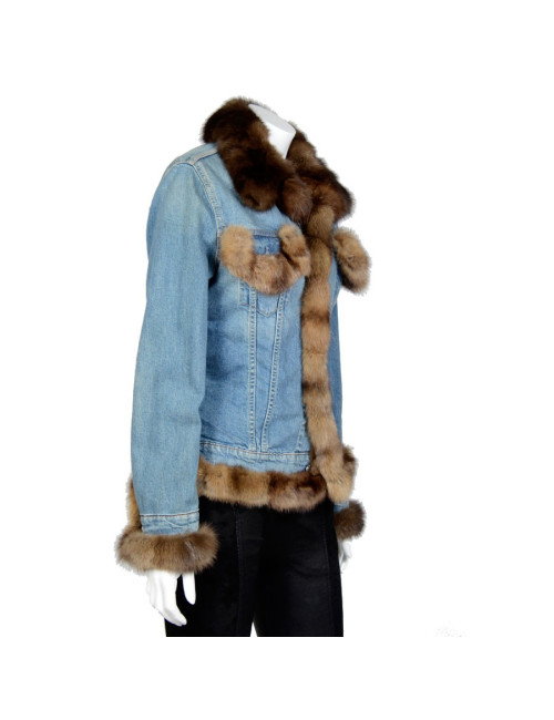 Blouson en jean's et zibeline anonyme