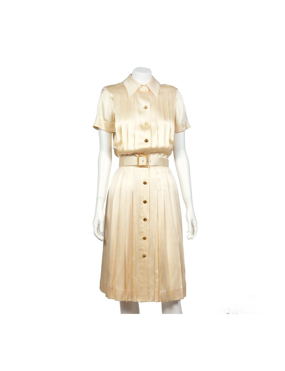 Robe CHANEL en soie naturelle t36