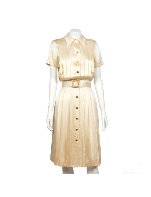 Robe CHANEL en soie naturelle t36