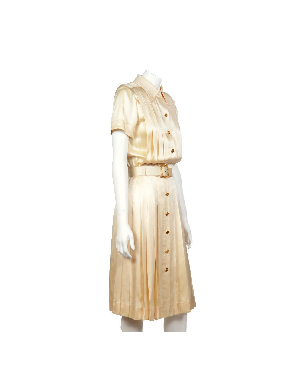 Robe CHANEL en soie naturelle t36
