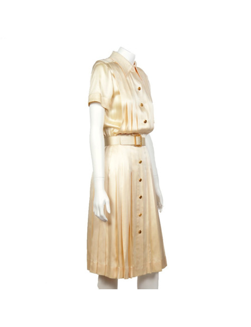 Robe CHANEL en soie naturelle t36