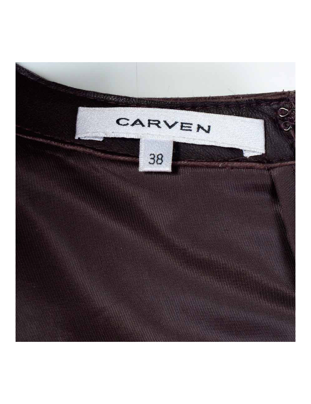 Robe CARVEN T38 cuir 