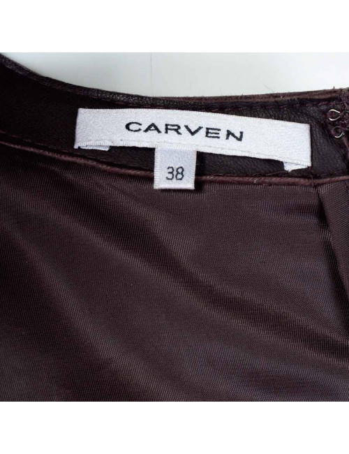 Robe CARVEN T38 cuir 