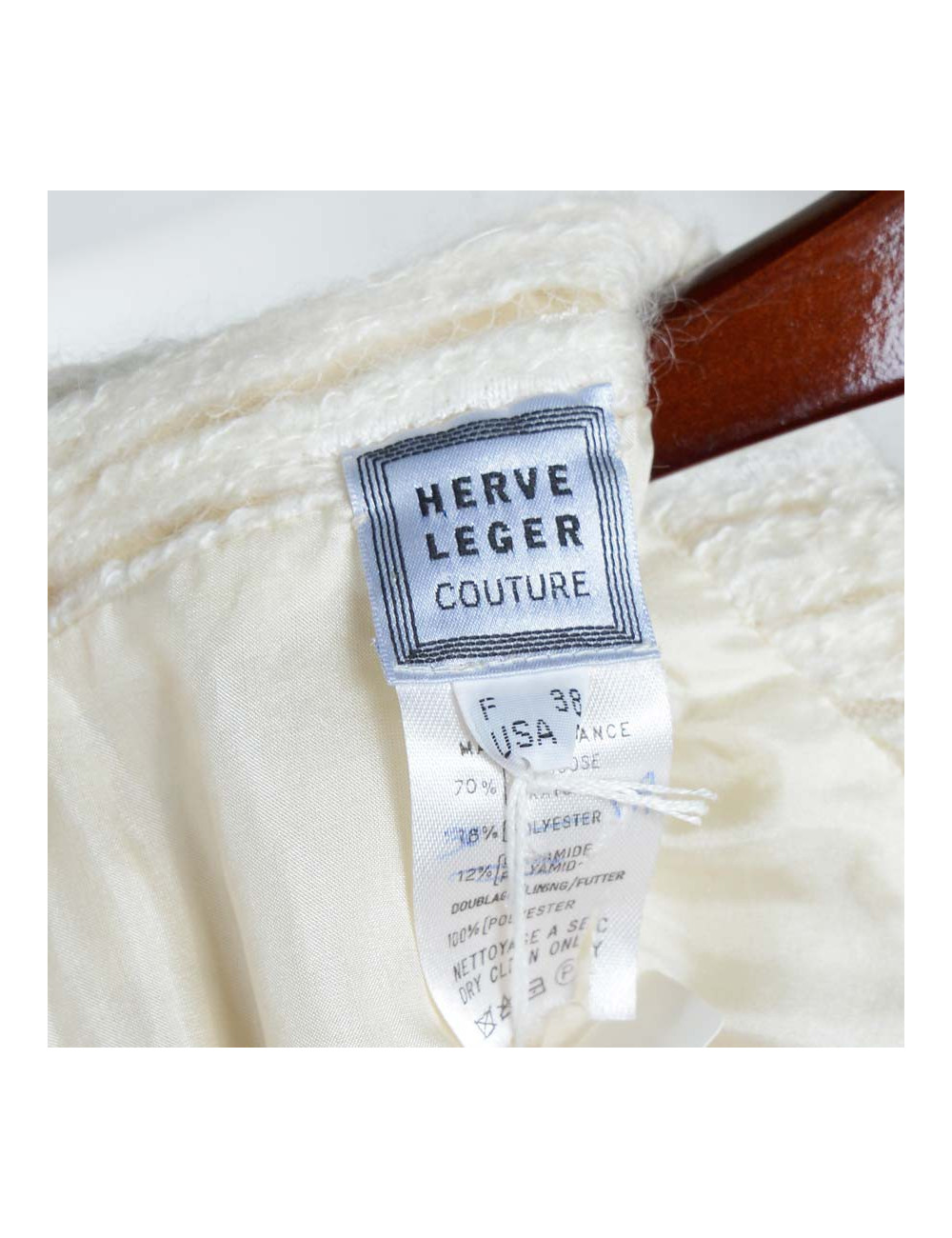 Robe HERVE LEGER COUTURE t 38 beige