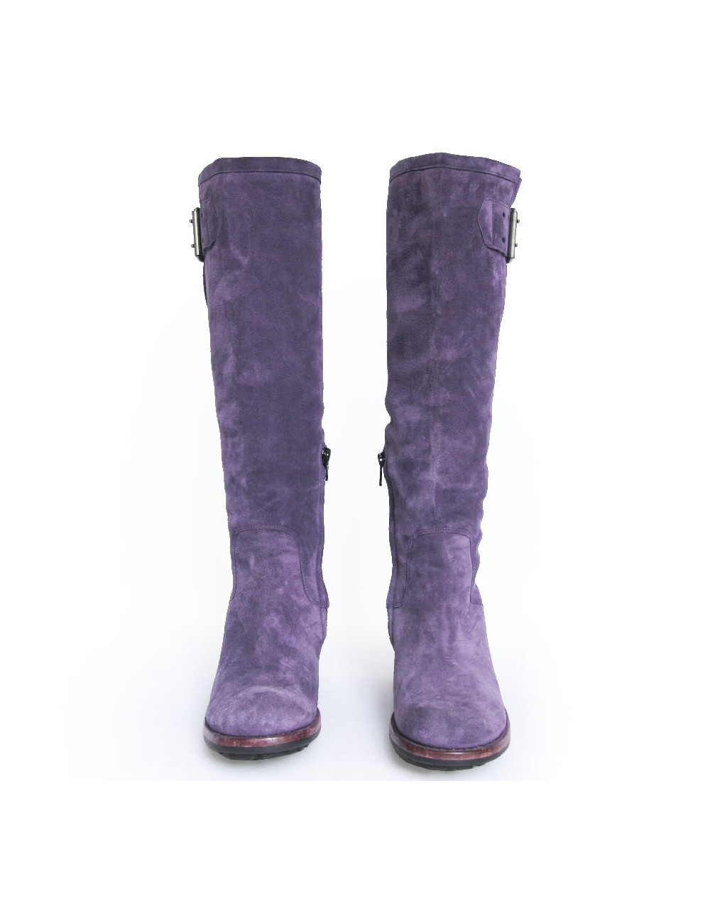 Bottes FREE LANCE veau velours violet T38