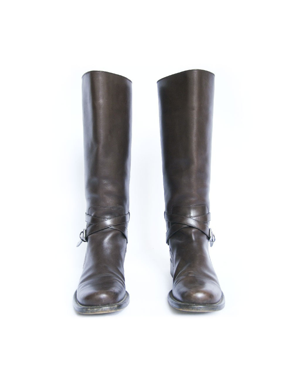 Bottes PRADA cuir marron T37,5
