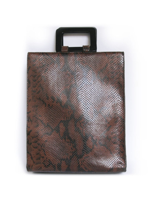 sac YVES SAINT LAURENT python marron