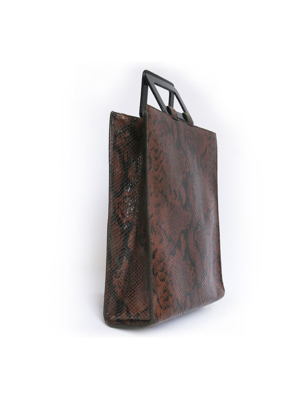 sac YVES SAINT LAURENT python marron