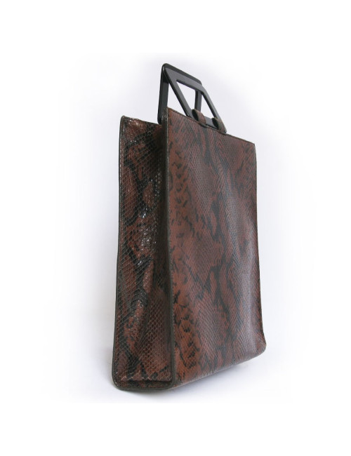 sac YVES SAINT LAURENT python marron