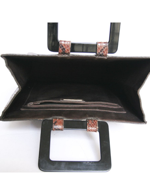 sac YVES SAINT LAURENT python marron