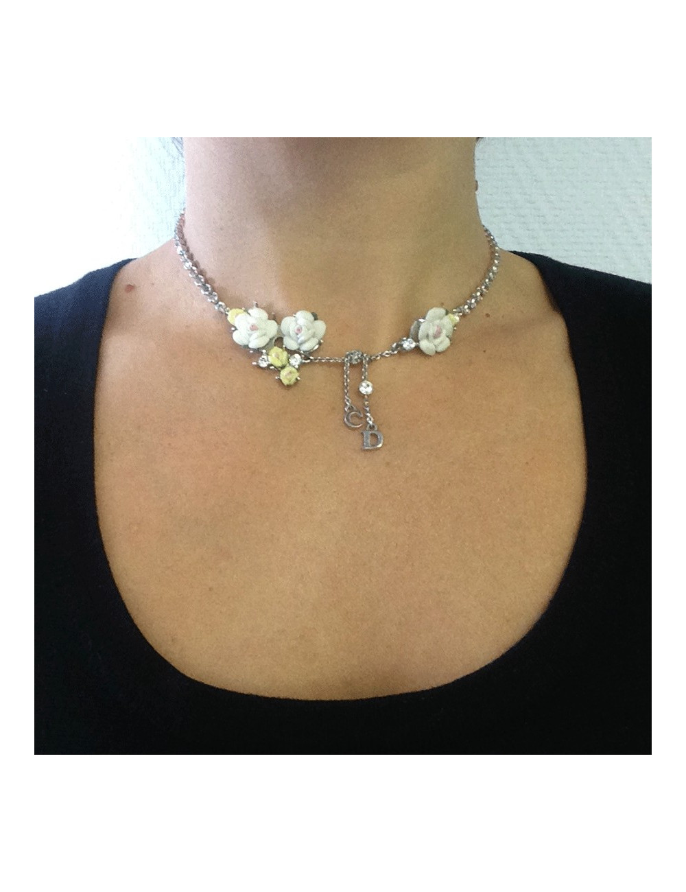 Coller DIOR roses en résine 