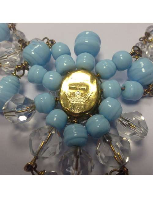 Collier MARGUERITE DE VALOIS bleu ciel