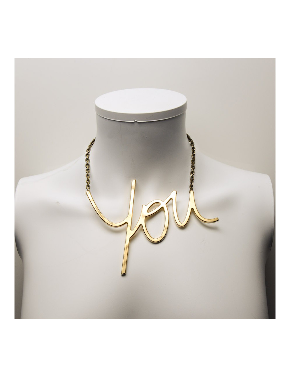 LANVIN Collector 'YOU' necklace in gilded metal with 18 carat gold