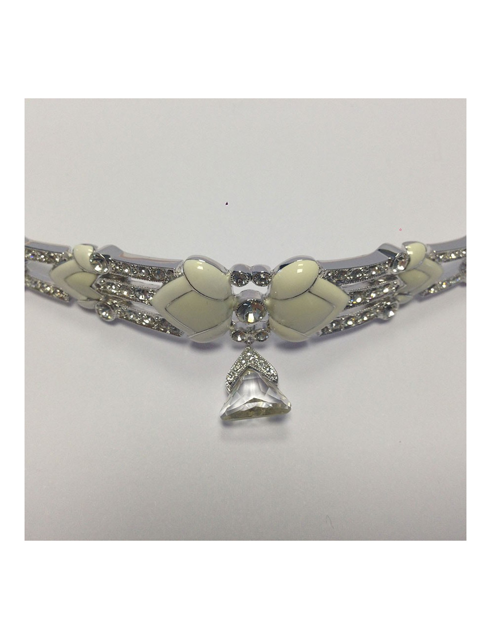 Collier DIOR émaillé et strass