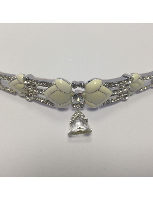 Collier DIOR émaillé et strass