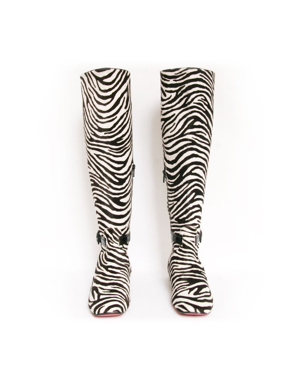 Bottes CHRISTIAN LOUBOUTIN T 40.5 façon zebre