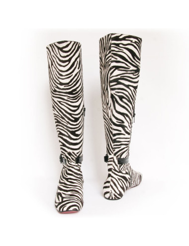 Bottes VALENTINO T 4.5 façon zebre 2