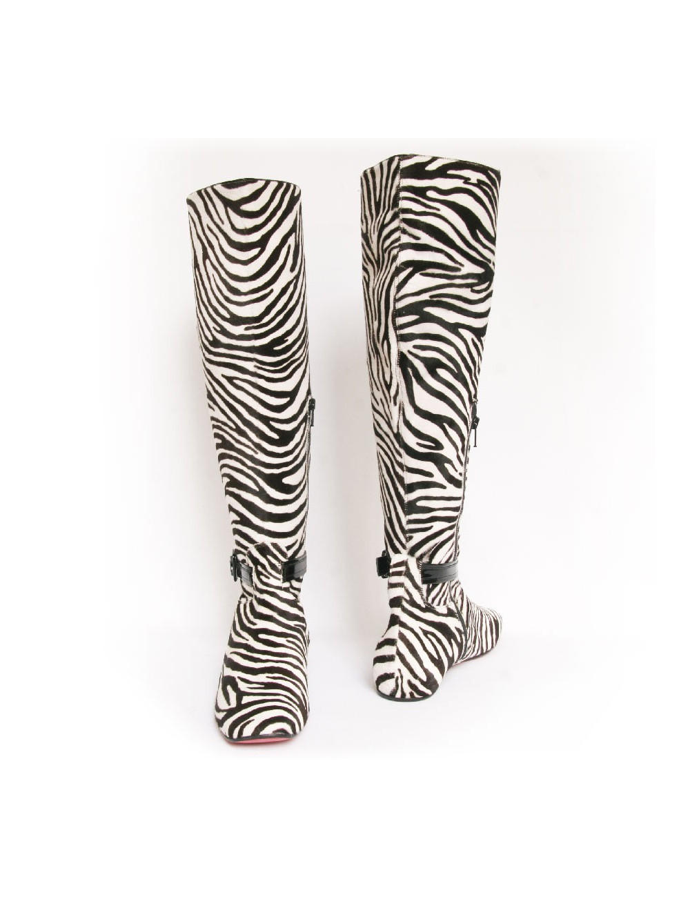 Bottes CHRISTIAN LOUBOUTIN T 40.5 façon zebre