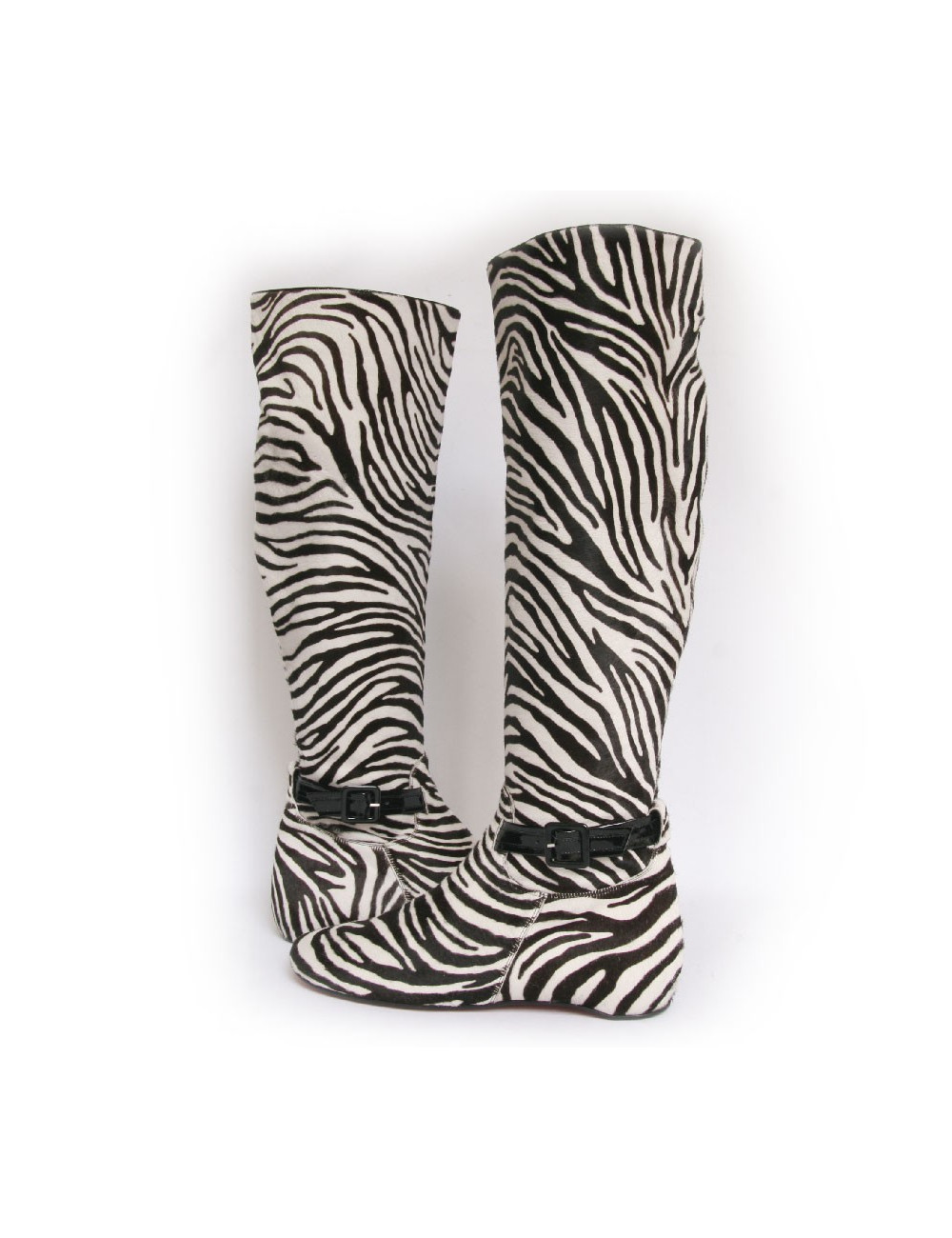 Bottes CHRISTIAN LOUBOUTIN T 40.5 façon zebre